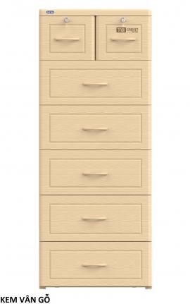 Tủ nhựa Tabi 6 tầng Kem vân gỗ